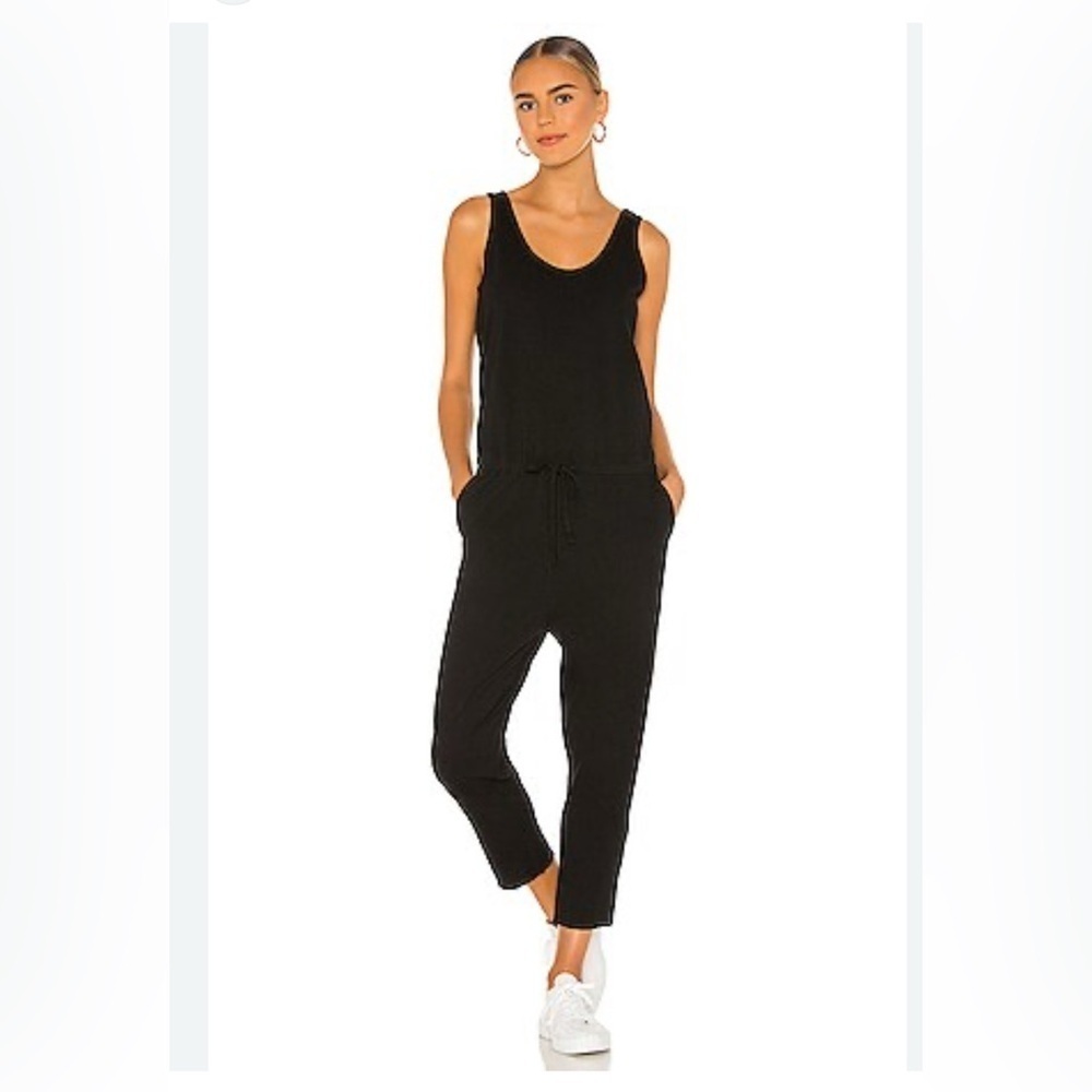 Frank & Eileen tank jumpsuit black size size medium romper drawstring